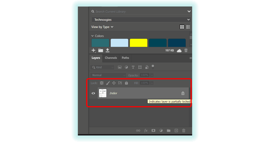 Fix Adobe Photoshop Layer Partially Locked