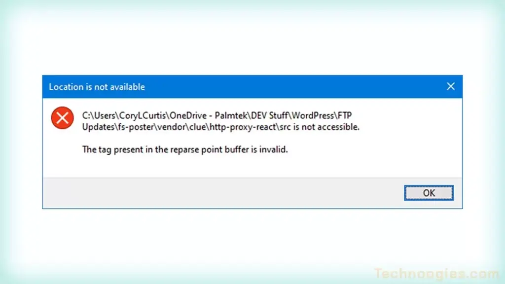 Fixing "Mismatch between the tag specified and the tag present in the reparse point"